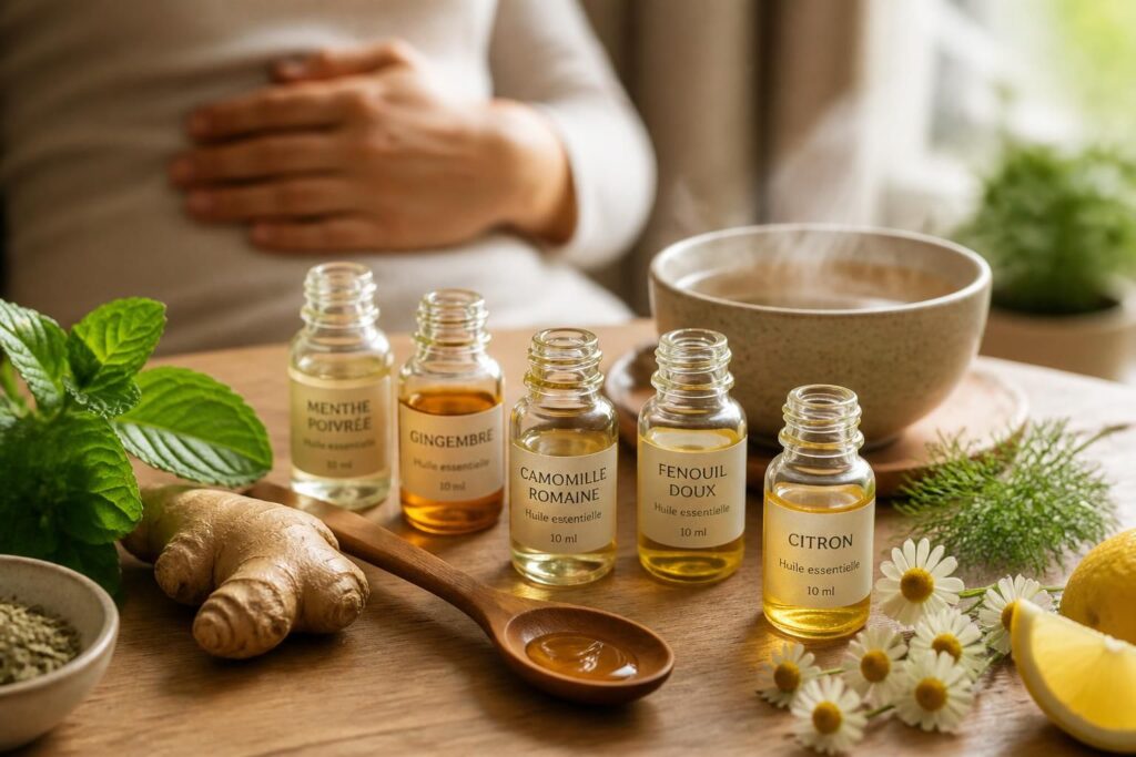 découvrez quelles huiles essentielles favoriser pour soulager les troubles digestifs et apaiser naturellement votre ventre.