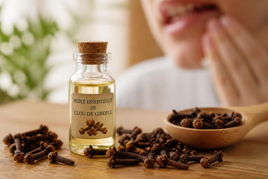 découvrez les bienfaits de l'huile essentielle de clou de girofle, un remède naturel efficace pour apaiser les douleurs dentaires et favoriser un soin doux et naturel.