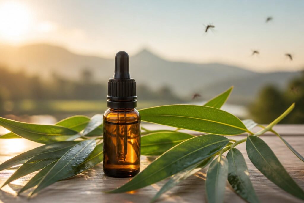 découvrez l'huile essentielle d'eucalyptus citronné, un répulsif naturel efficace et doux contre les moustiques, idéal pour protéger votre peau en toute sécurité.