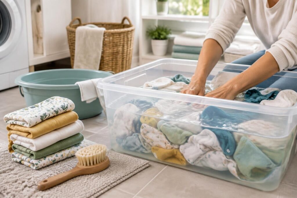 découvrez des techniques maison efficaces pour décrasser vos couches lavables, éliminer les résidus et retrouver un linge propre et frais.